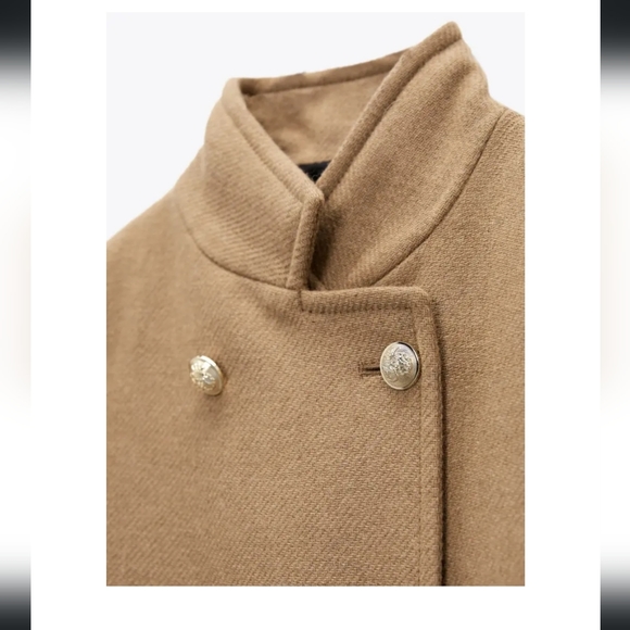 Zara Wool Blend Coat - Picture 5 of 7